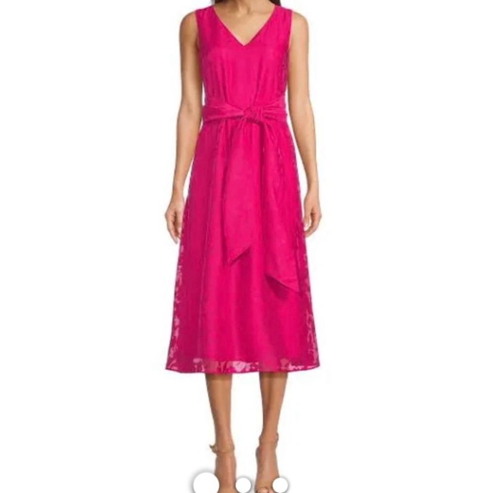 NWT Anne Klein Midi Dress, Pink, Small